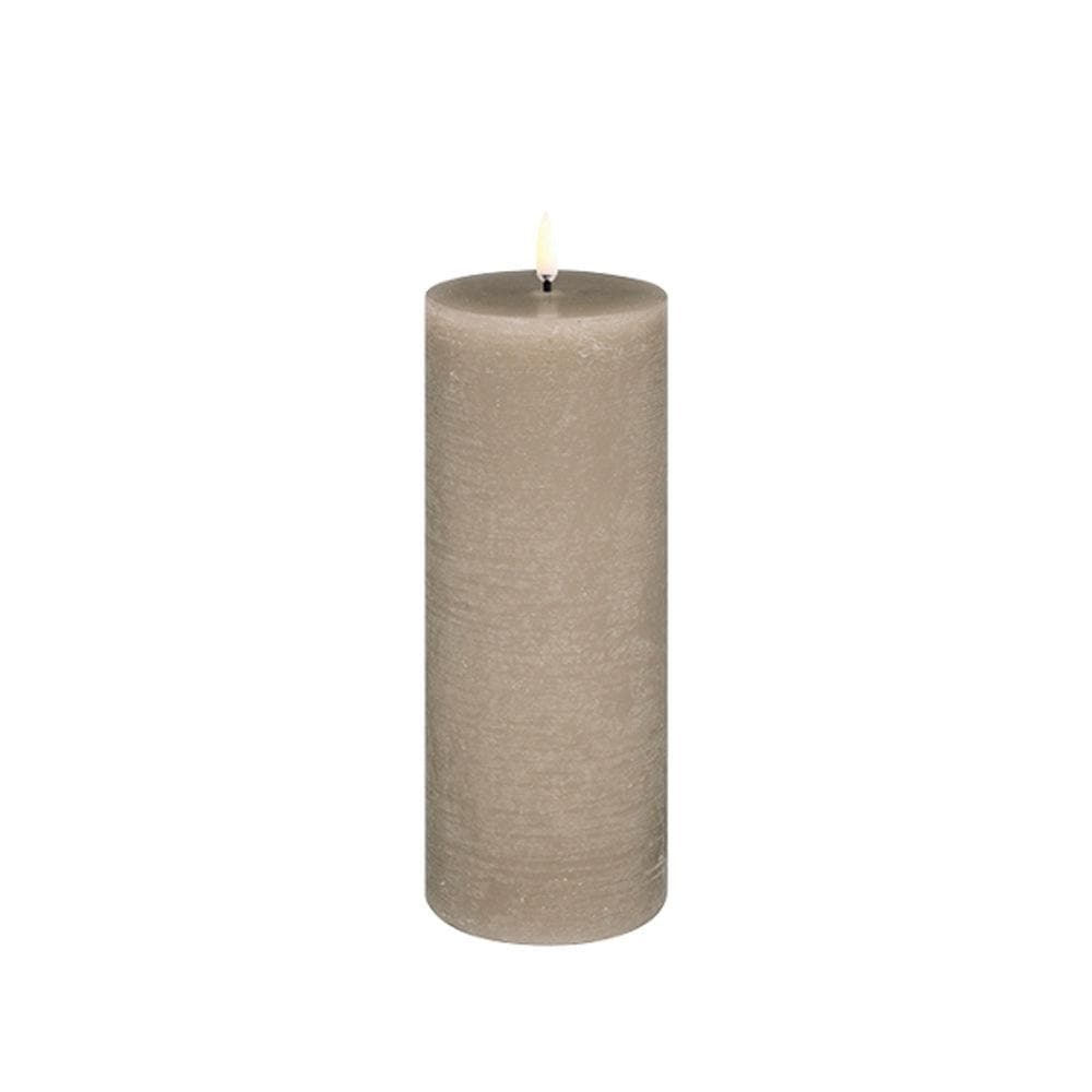 Kerze PILLAR RUSTIC LED Uyuni - Sandstone Ø7.8 x 20cm | Piffany | Homestorys