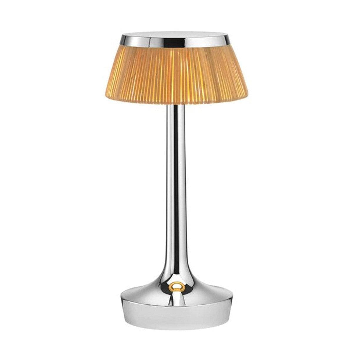 Flos BON JOUR Unplugged Tischlampe - Chrome _ Flos _SKU F1037057 + F1036088