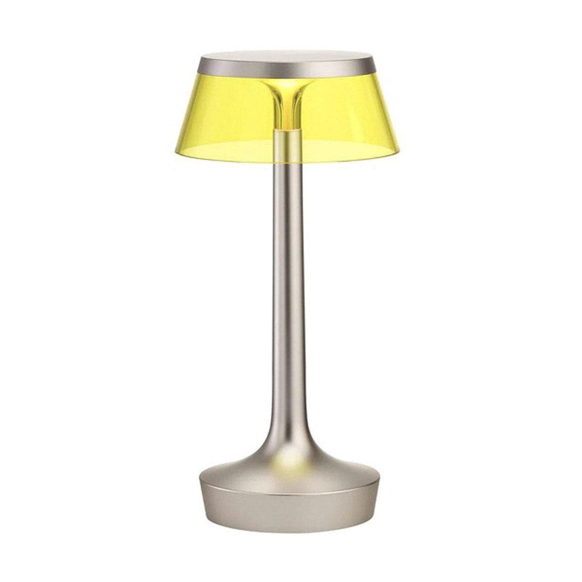 Flos BON JOUR Unplugged Tischlampe - Matt Chrome _ Flos _SKU F1037046 + F1036019