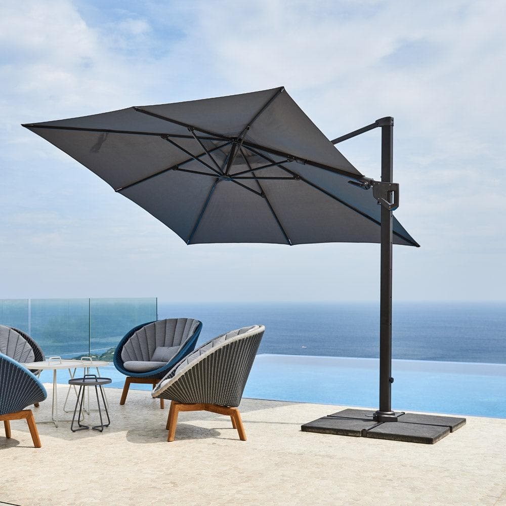 Cane-line PARASOLS Hyde Luxe Tilt Sonnenschirm - 3x3 Silver - Original Homestories