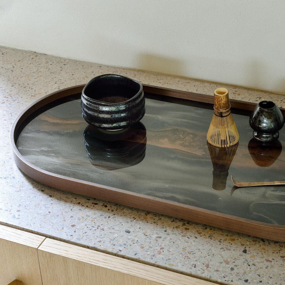 Glasstablett BRONZE ORGANIC Oblong - 71x36 | Ethnicraft | Homestorys