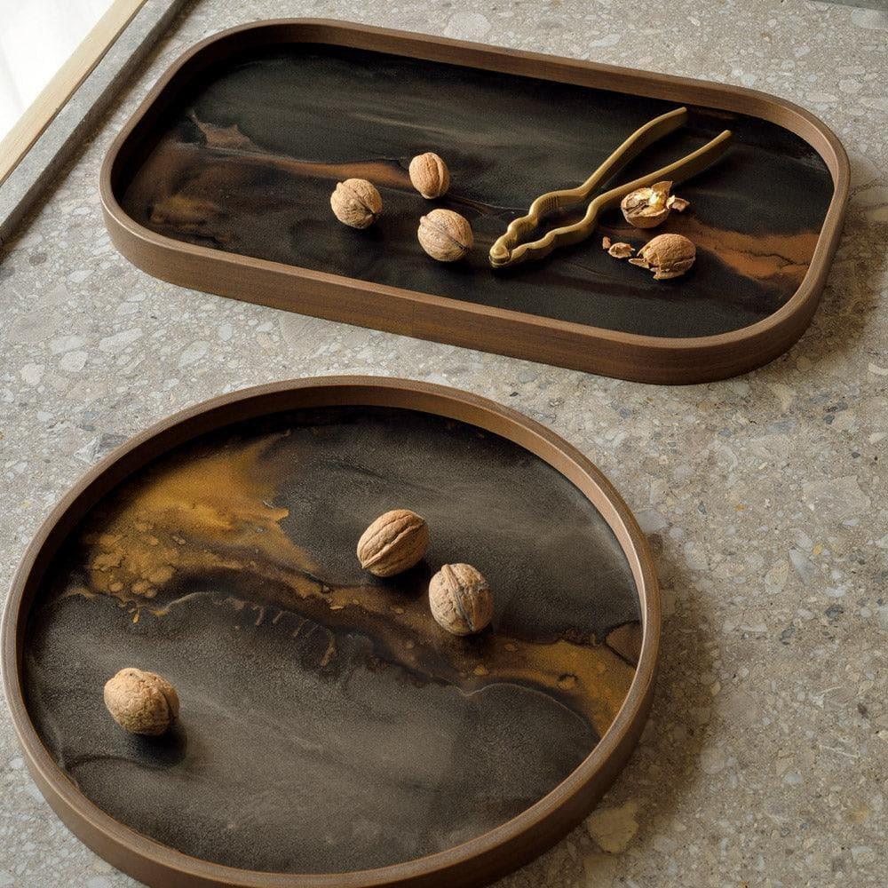 Glasstablett SLATE ORGANIC Squares - Ø30 | Ethnicraft | Homestorys