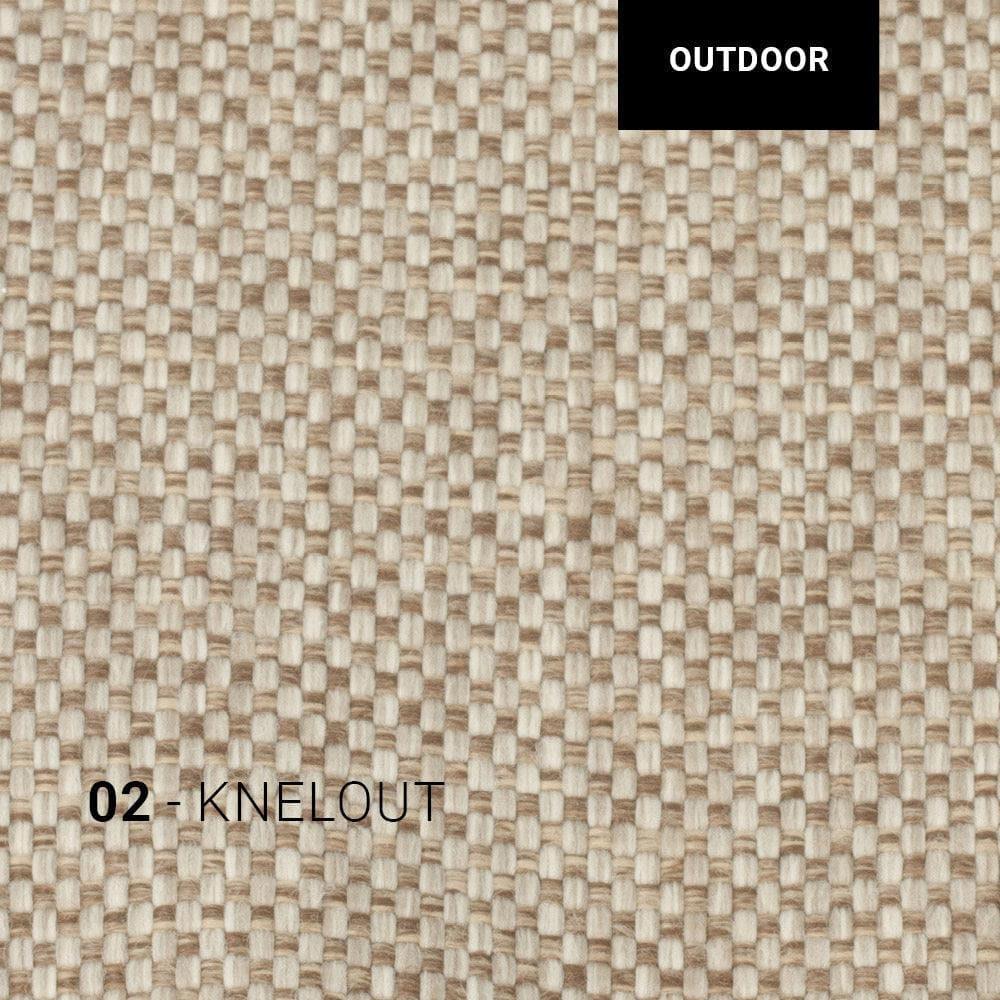 COPENHAGUE Sofa-Mittelteil mit hellgrauem Kissen in KNELOUT 02 – wetterfestes Loungepolster für stilvolle Gärten