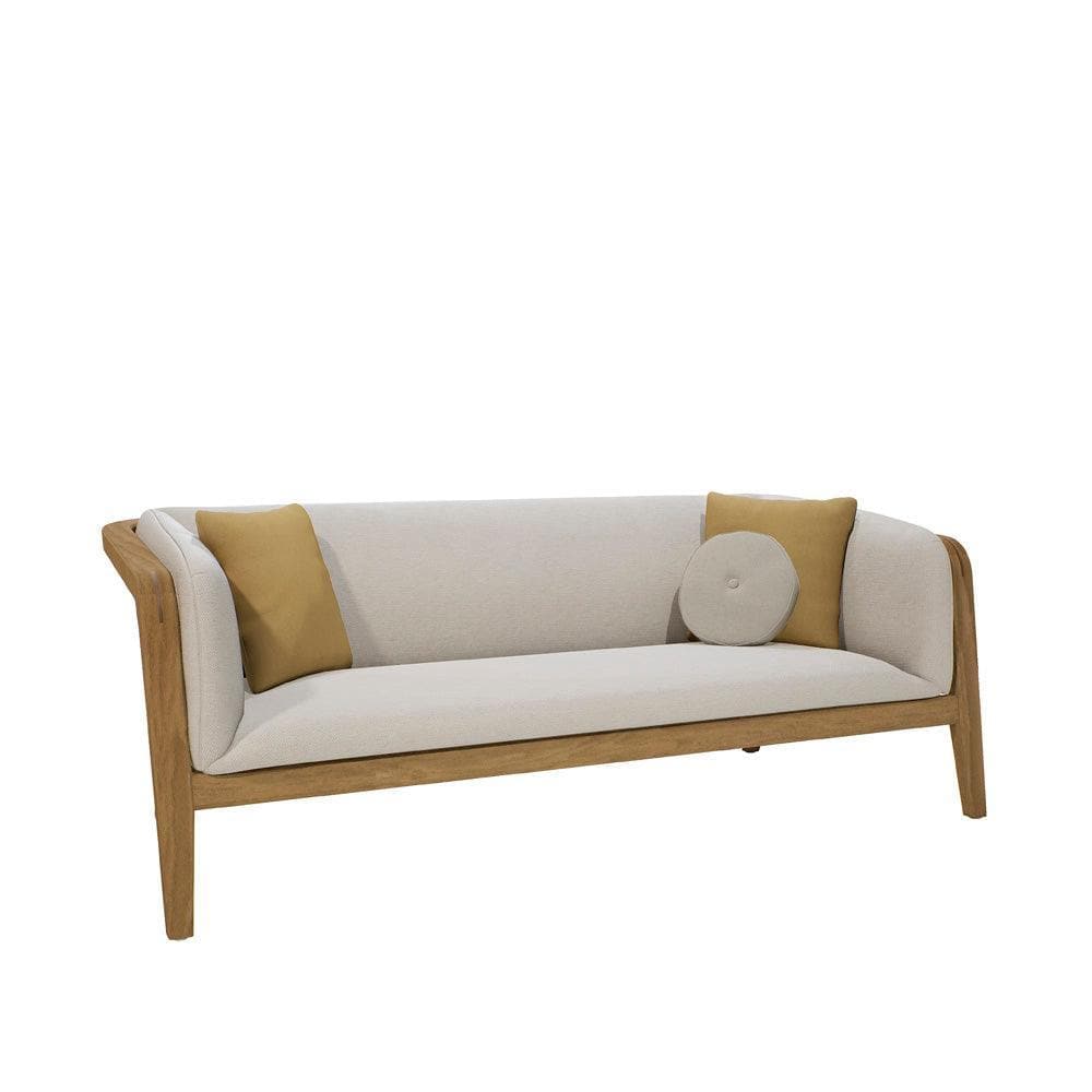 Manutti SUNRISE 2 Sitzer Gartensofa - Teakholz / Salty White - Original Homestories