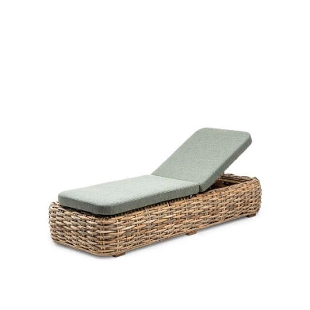 Sonnenliege JONES von Gommaire – elegante Outdoor-Liege aus Teakholz mit wetterfestem Polster, perfekt für Garten, Terrasse oder Pool