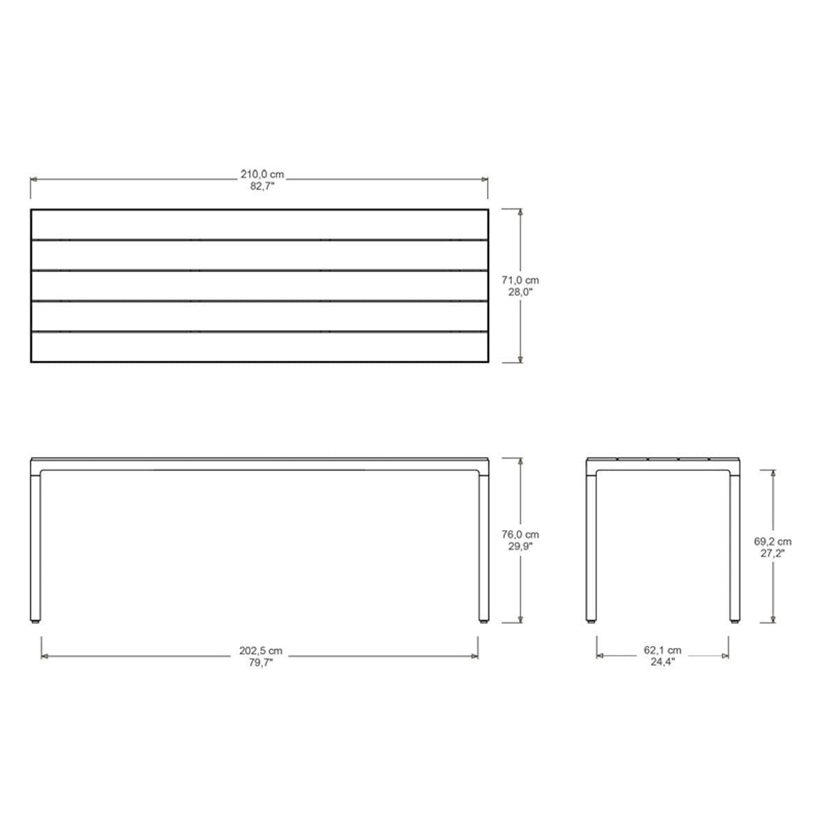 Tribù ILLUM Aluminium Esstisch XS - Weiß - Original Homestories