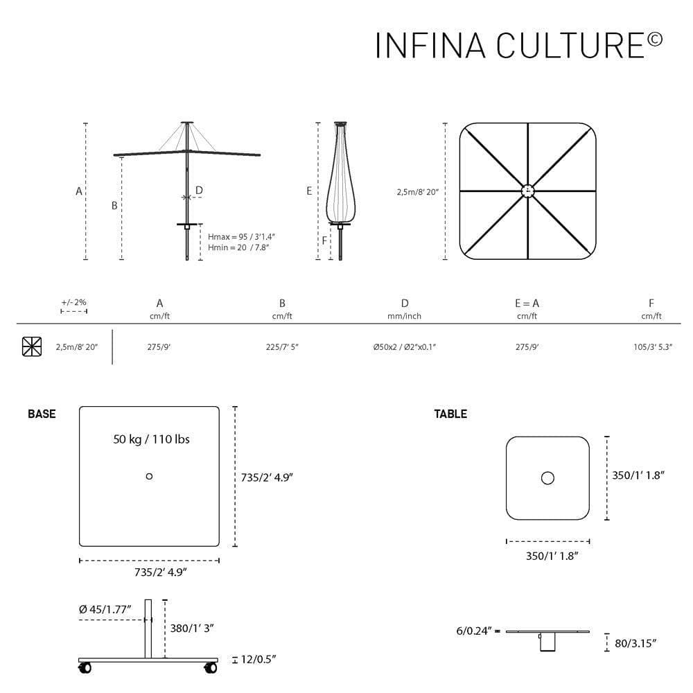 Sonnenschirm INFINA Schwarz - Ø300 - Original Homestories