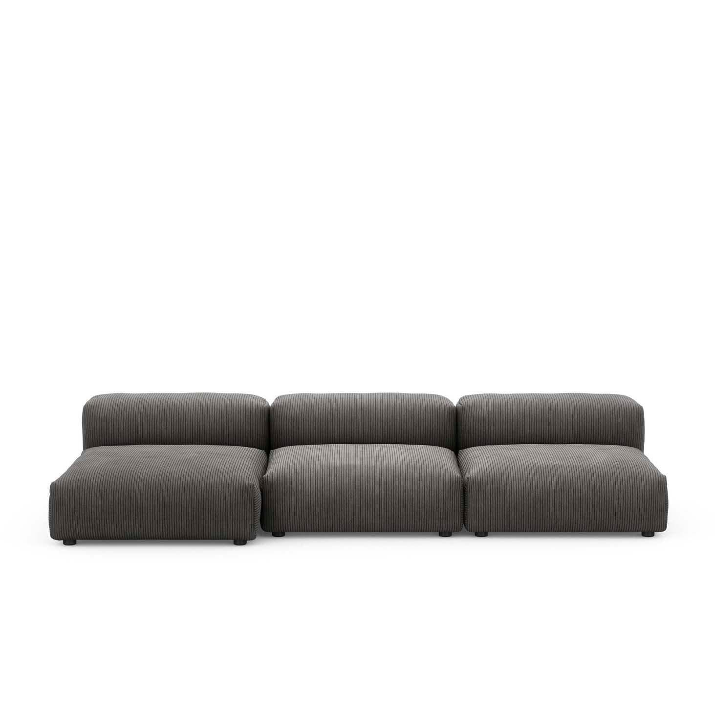 Modulare Lounge L Cord Velours - 3-Sitzer | Vetsak | Homestorys
