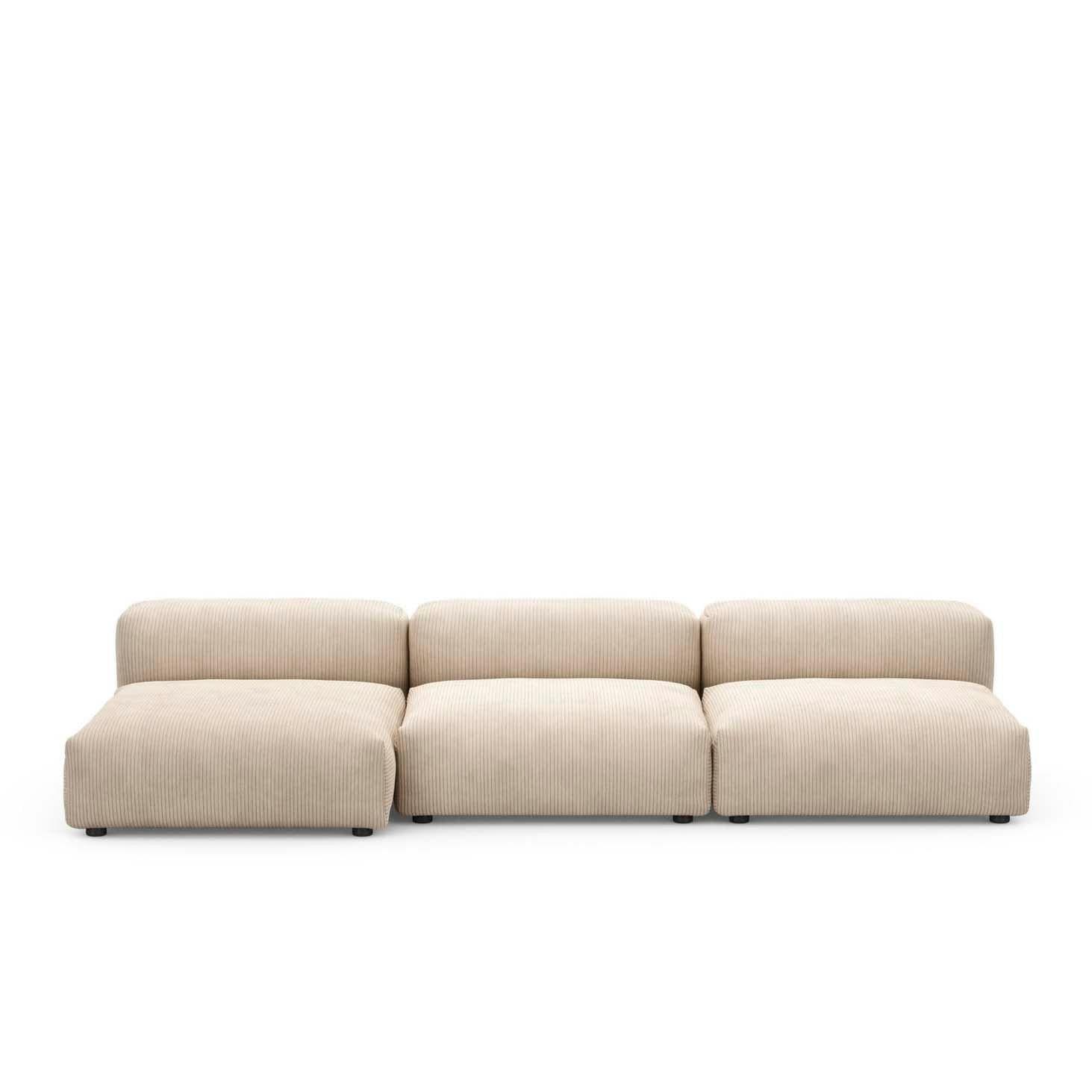 Modulare Lounge L Cord Velours - 3-Sitzer | Vetsak | Homestorys