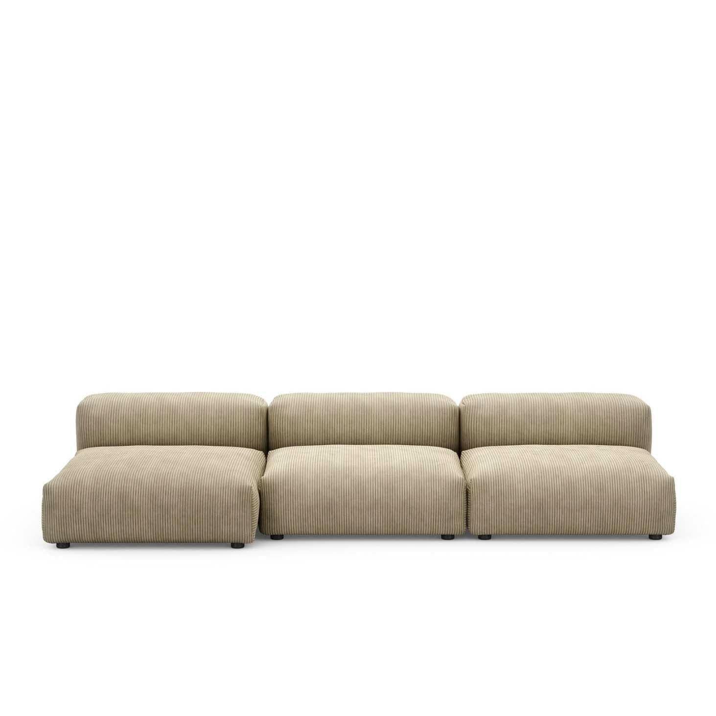 Modulare Lounge L Cord Velours - 3-Sitzer | Vetsak | Homestorys
