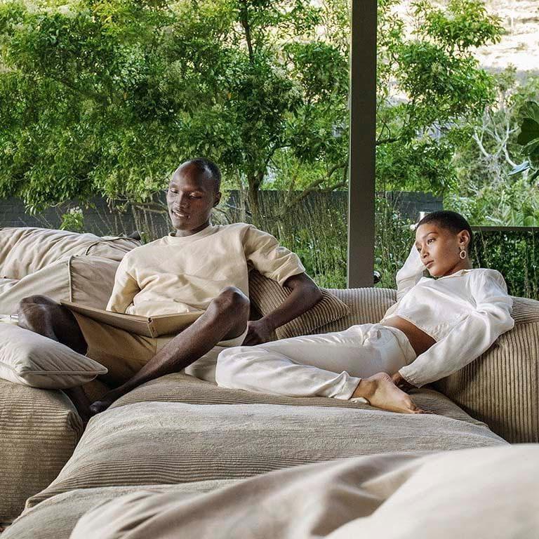 Modulares Sofa Element Cord Velours - 105x105 | Vetsak | Homestorys